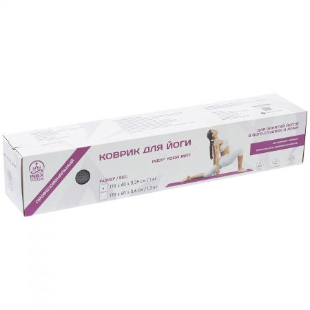 Коврик для йоги INEX Yoga Mat 170 x 60 x 0,6 см, серый Коврик для йоги INEX Yoga Mat 170 x 60 x 0,6 см, серый