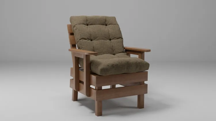 Кресло деревянное мягкое Savushka Type-D
