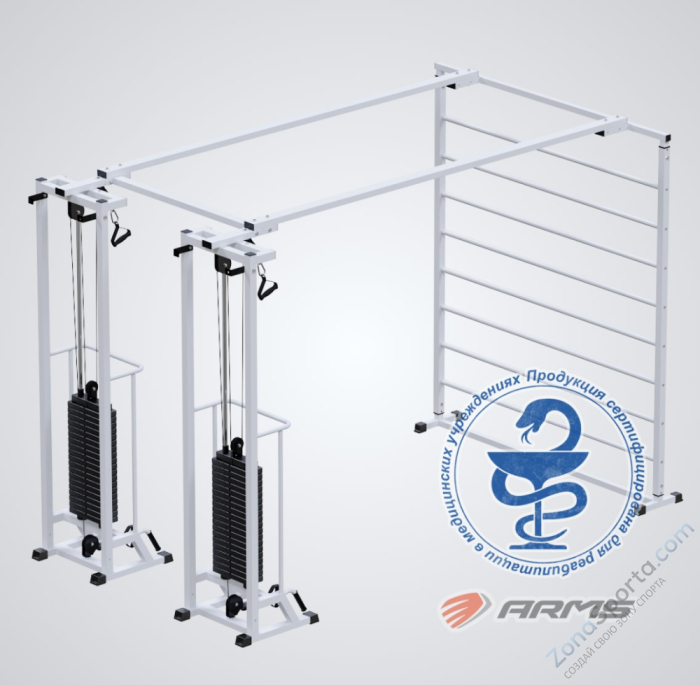 Кроссовер Биотонус-2+шведская стенка (стек 2х75кг) AR088.2х2400