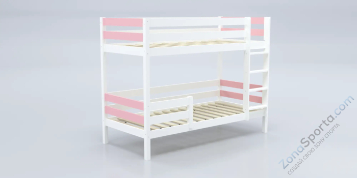 Кровать детская двухъярусная Савушка-01 80х160 розовая Кровать детская двухъярусная Савушка-01 80х160 розовая
