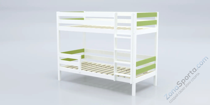 Кровать детская двухъярусная Савушка-01 80х160 зеленая Кровать детская двухъярусная Савушка-01 80х160 зеленая