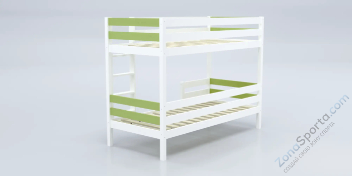 Кровать детская двухъярусная Савушка-01 80х160 зеленая Кровать детская двухъярусная Савушка-01 80х160 зеленая