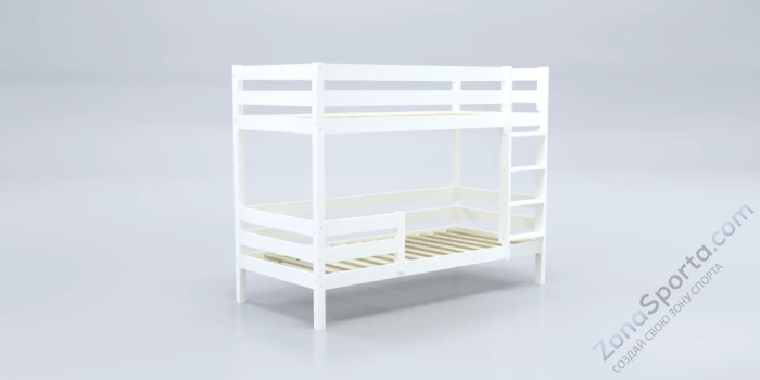 Кровать детская двухъярусная Савушка-01 90х180 белая