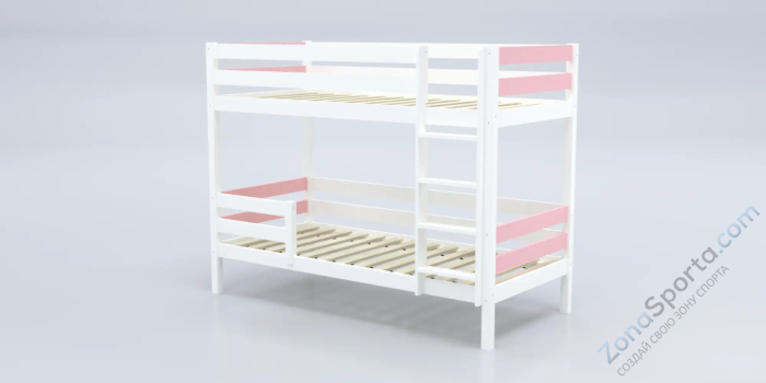 Кровать детская двухъярусная Савушка-01 90х180 розовая Кровать детская двухъярусная Савушка-01 90х180 розовая