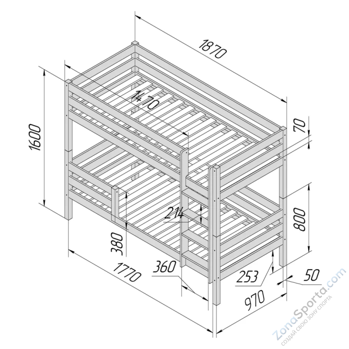Кровать детская двухъярусная Савушка-01 90х180 розовая Кровать детская двухъярусная Савушка-01 90х180 розовая