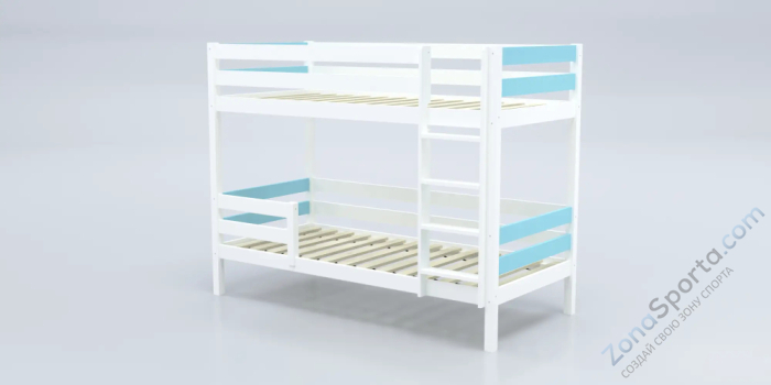 Кровать детская двухъярусная Савушка-01 90х200 голубая Кровать детская двухъярусная Савушка-01 90х200 голубая