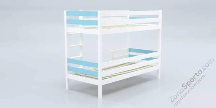 Кровать детская двухъярусная Савушка-01 90х200 голубая Кровать детская двухъярусная Савушка-01 90х200 голубая