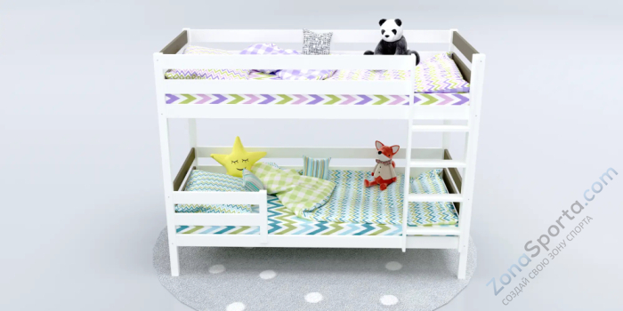 Кровать детская двухъярусная Савушка-01 90х200 Shiitake (бежевый) Кровать детская двухъярусная Савушка-01 90х200 Shiitake (бежевый)