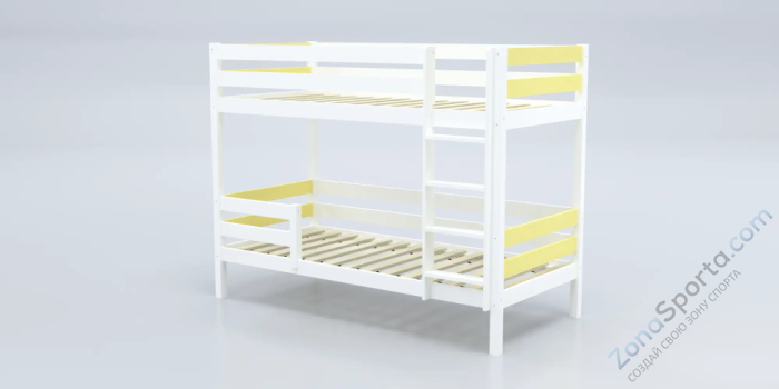 Кровать детская двухъярусная Савушка-01 90х200 желтая Кровать детская двухъярусная Савушка-01 90х200 желтая