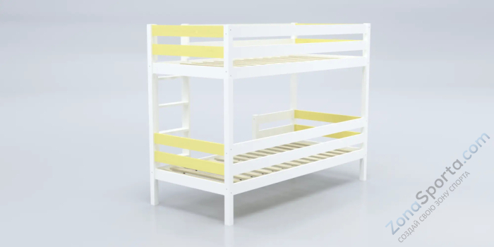 Кровать детская двухъярусная Савушка-01 90х200 желтая Кровать детская двухъярусная Савушка-01 90х200 желтая