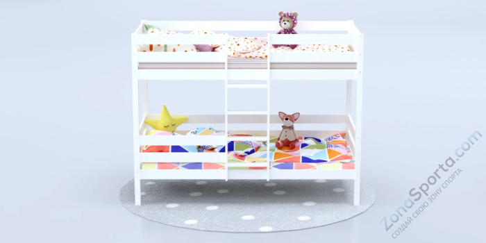 Кровать детская двухъярусная Савушка-05 80х160 White (белый) Кровать детская двухъярусная Савушка-05 80х160 White (белый)