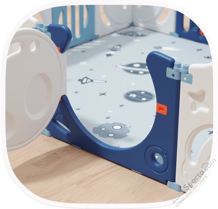 Манеж Unix Kids Supreme Space 200x240 Blue с качелями Манеж Unix Kids Supreme Space 200x240 Blue с качелями