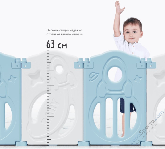 Манеж Unix Kids Supreme Space 200x240 Grey Манеж Unix Kids Supreme Space 200x240 Grey
