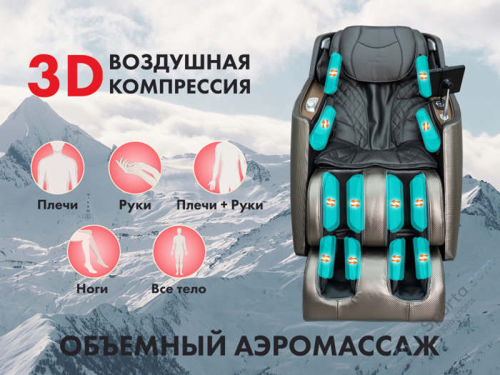 Массажное кресло Fujimo Kenko F623 Графит Массажное кресло Fujimo Kenko F623 Графит