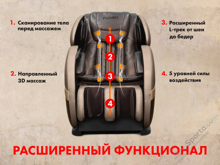 Массажное кресло Fujimo QI F633 Business Edition Эспрессо Массажное кресло Fujimo QI F633 Business Edition Эспрессо