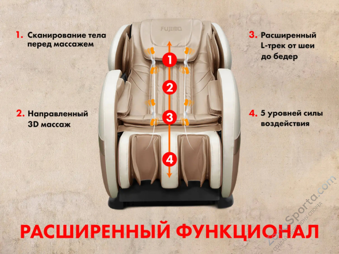 Массажное кресло Fujimo QI F633 Business Edition Шампань