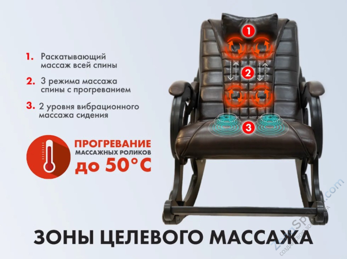 Массажное кресло-качалка Ego Wave EG2001 Шоколад (Арпатек)