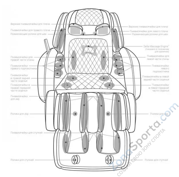 Массажное кресло OHCO M.8 Midnight Массажное кресло OHCO M.8 Midnight