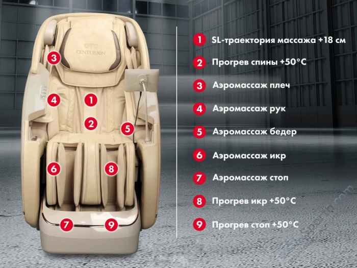 Массажное кресло OTO Centurion PRO CN-01 Песочный Массажное кресло OTO Centurion PRO CN-01 Песочный