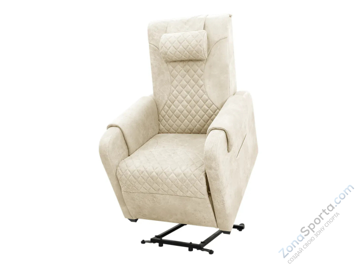 Массажное кресло-реклайнер с подъемом Fujimo Lounge Up F7003 ULFL Айвори (Orlando 1)