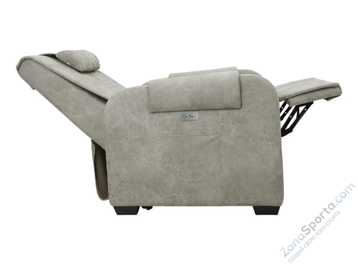 Массажное кресло-реклайнер с подъемом Fujimo Lounge Up F7003 ULFL Смоки (Orlando 4)