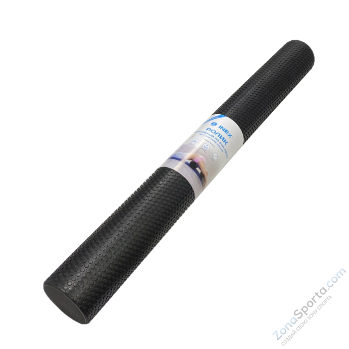 Массажный ролл INEX EVA Foam Roller Фельденкрайз черный Массажный ролл INEX EVA Foam Roller Фельденкрайз черный