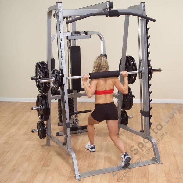 Мультикомплекс Body Solid GS348QP4 на базе машины Смита GS348Q Мультикомплекс Body Solid GS348QP4 на базе машины Смита GS348Q