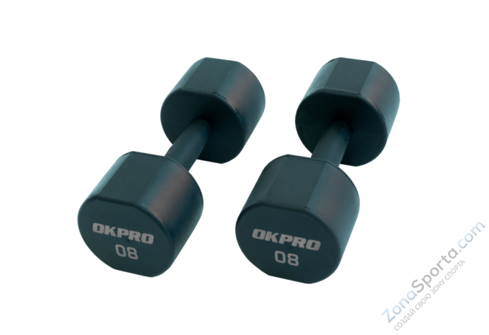 Набор полиуретановых гантелей от 1 до 10 кг OKPRO OK1025C-1-10-G Набор полиуретановых гантелей от 1 до 10 кг OKPRO OK1025C-1-10-G