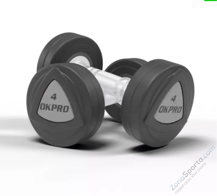 Набор полиуретановых гантелей от 12 до 30 кг (шаг 2 кг) OKPRO OK1032B-12-30-G Набор полиуретановых гантелей от 12 до 30 кг (шаг 2 кг) OKPRO OK1032B-12-30-G
