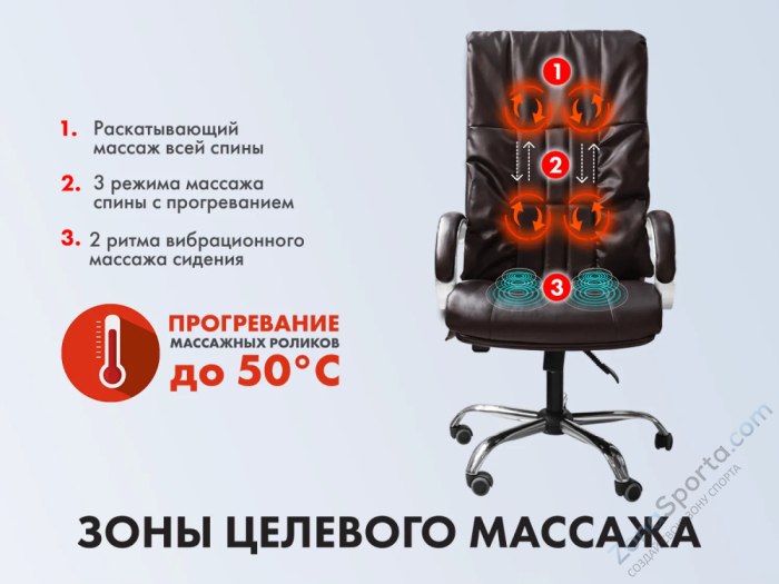 Офисное массажное кресло Ego Boss EG1001 LKFV Шоколад (Арпатек)