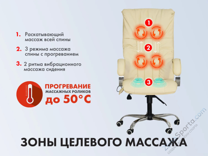 Офисное массажное кресло Ego Boss EG1001 LKFO Крем (Арпатек) Офисное массажное кресло Ego Boss EG1001 LKFO Крем (Арпатек)