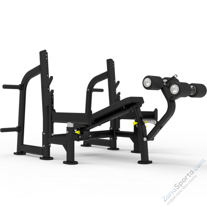 Олимпийская скамья с отрицательным наклоном для жима Impulse ITF8204