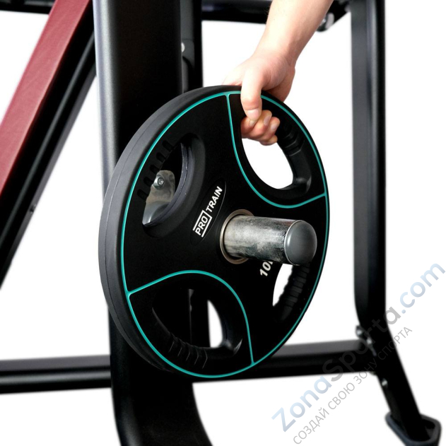 Плечевой жим сидя на свободных весах Protrain T8-605