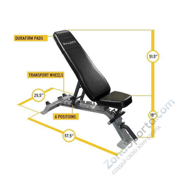 Регулируемая скамья для коммерческого использования Body Solid SFID325 Регулируемая скамья для коммерческого использования Body Solid SFID325