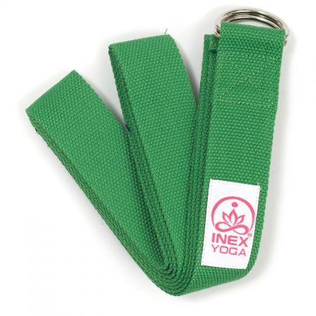 Ремень для йоги INEX Stretch Strap 240 см, изумрудно-зеленый Ремень для йоги INEX Stretch Strap 240 см, изумрудно-зеленый