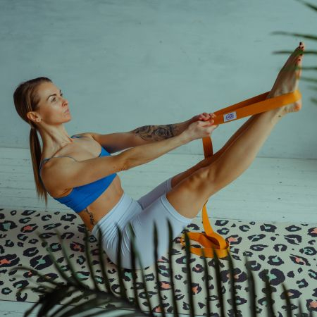 Ремень для йоги INEX Stretch Strap 240 см, изумрудно-зеленый Ремень для йоги INEX Stretch Strap 240 см, изумрудно-зеленый