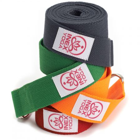 Ремень для йоги INEX Stretch Strap 240 см, темно-серый Ремень для йоги INEX Stretch Strap 240 см, темно-серый