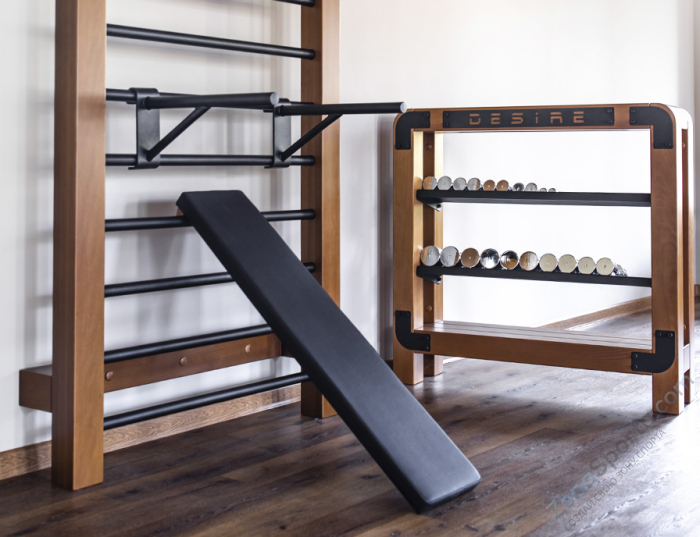 Шведская стенка с брусьями и скамьей Desire Eco Classic Шведская стенка с брусьями и скамьей Desire Eco Classic