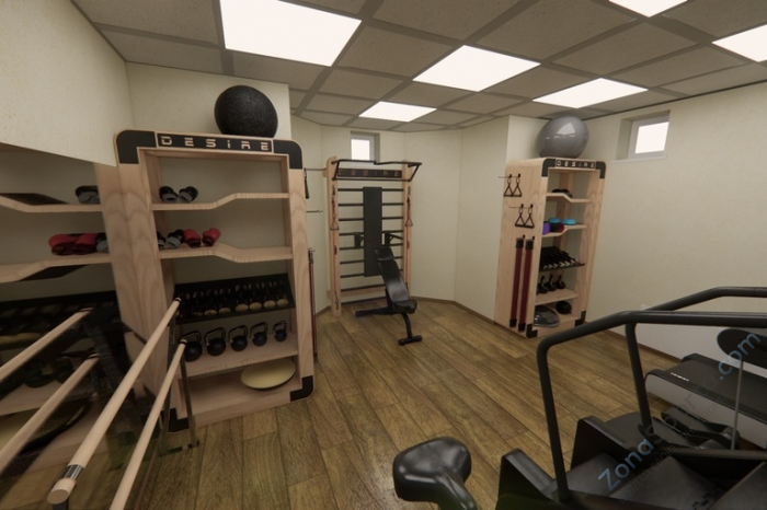 Шведская стенка с эспандерами, брусьями и скамьей Desire Eco Plus Шведская стенка с эспандерами, брусьями и скамьей Desire Eco Plus