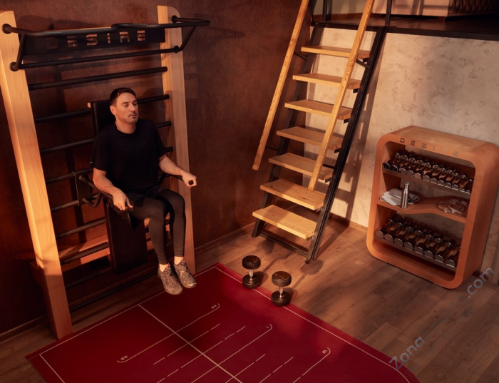 Шведская стенка с удобным турником Desire Eco Base