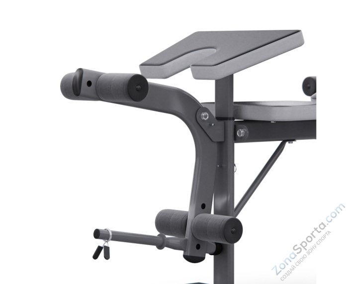 Скамья со стойками под штангу DFC D703 PRO с партой для бицепса Скамья со стойками под штангу DFC D703 PRO с партой для бицепса