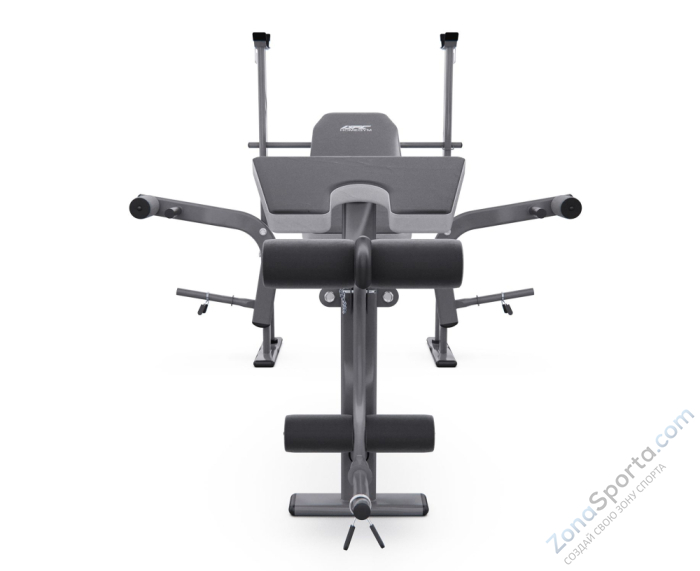 Скамья со стойками под штангу DFC D703 PRO с партой для бицепса Скамья со стойками под штангу DFC D703 PRO с партой для бицепса