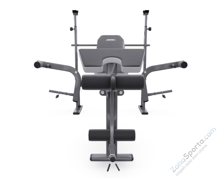 Скамья со стойками под штангу широкий хват, с партой для бицепса DFC D702 PRO Скамья со стойками под штангу широкий хват, с партой для бицепса DFC D702 PRO