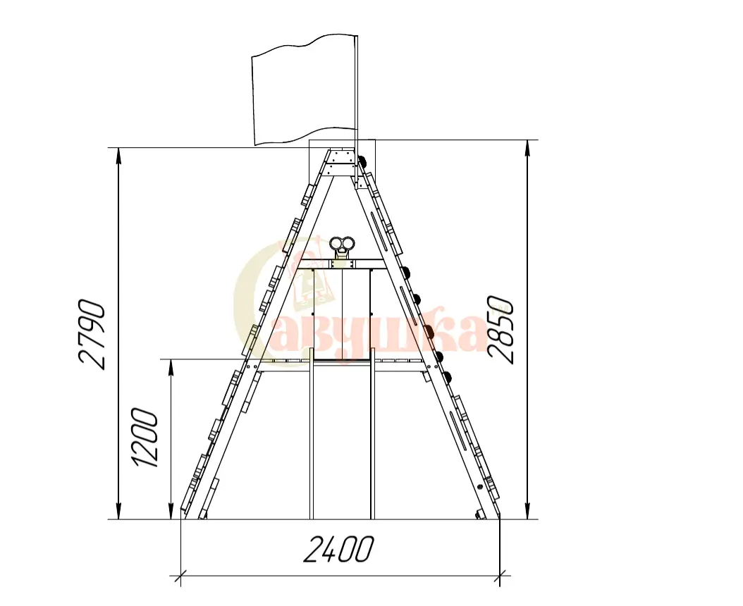 Спортивный домик Савушка База-1 (Милитари) Спортивный домик Савушка База-1 (Милитари)