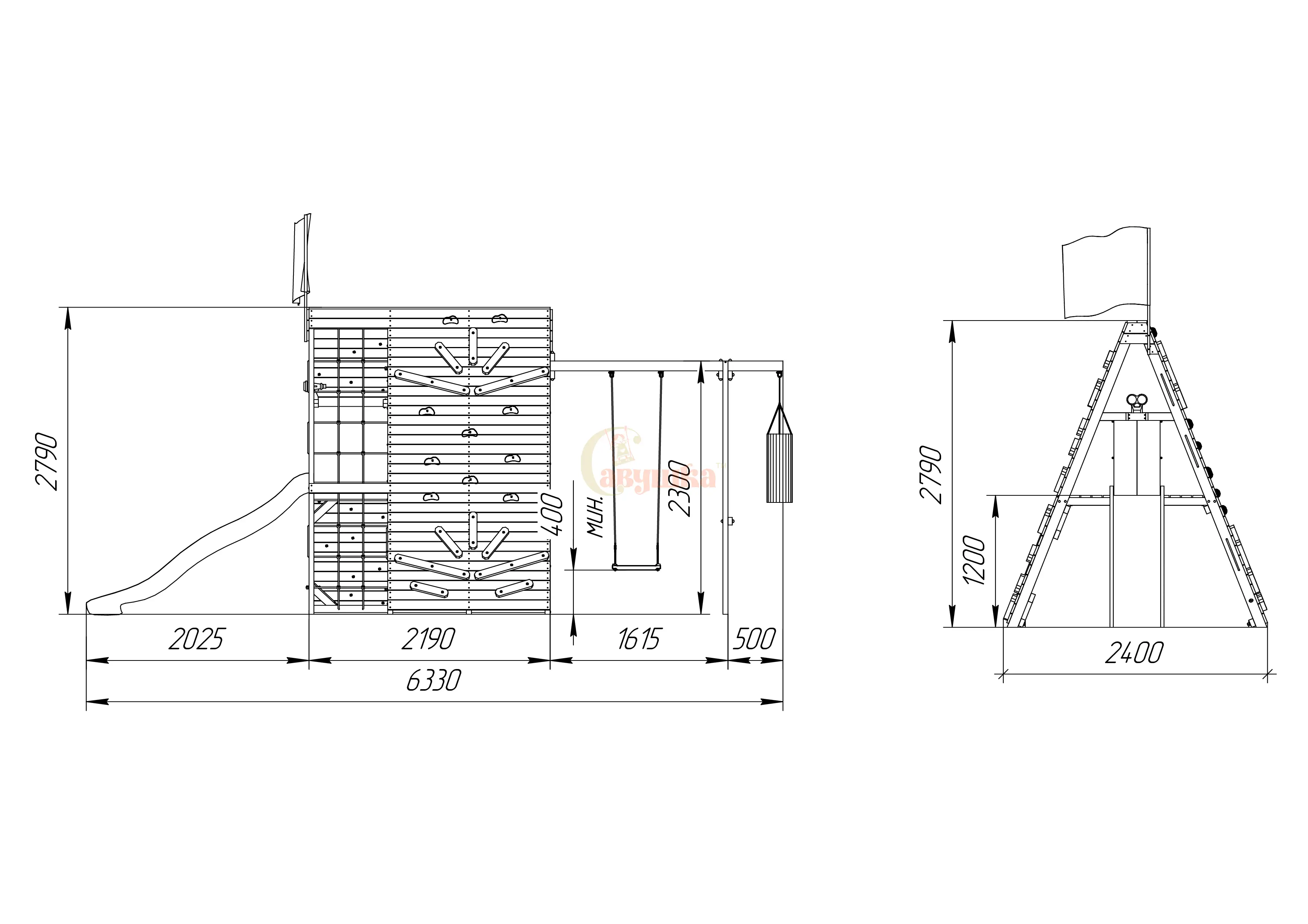 Спортивный домик Савушка База-2 (Милитари) Спортивный домик Савушка База-2 (Милитари)