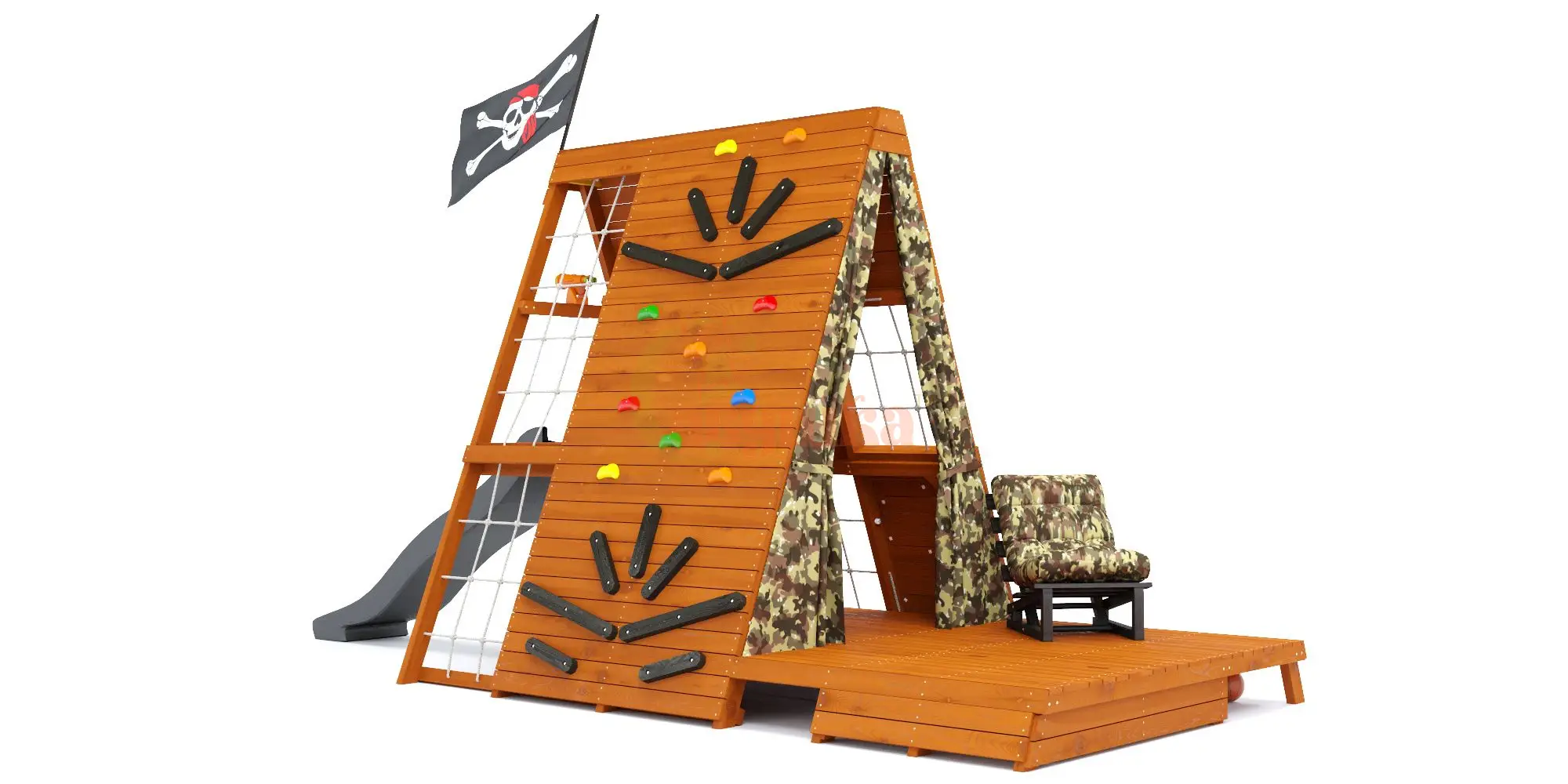 Спортивный домик Савушка База-4 (Милитари) с креслом Спортивный домик Савушка База-4 (Милитари) с креслом