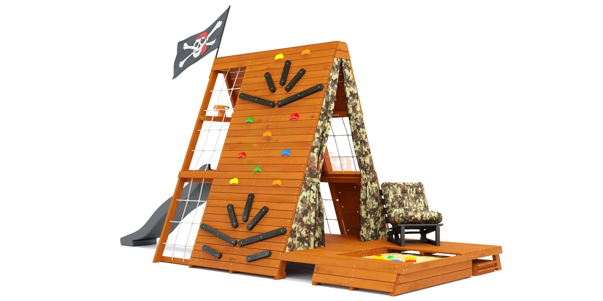 Спортивный домик Савушка База-4 (Милитари) с креслом Спортивный домик Савушка База-4 (Милитари) с креслом