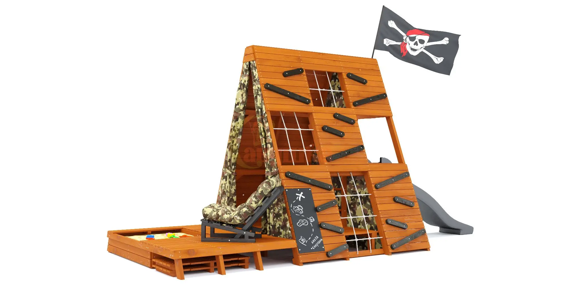 Спортивный домик Савушка База-4 (Милитари) с креслом Спортивный домик Савушка База-4 (Милитари) с креслом