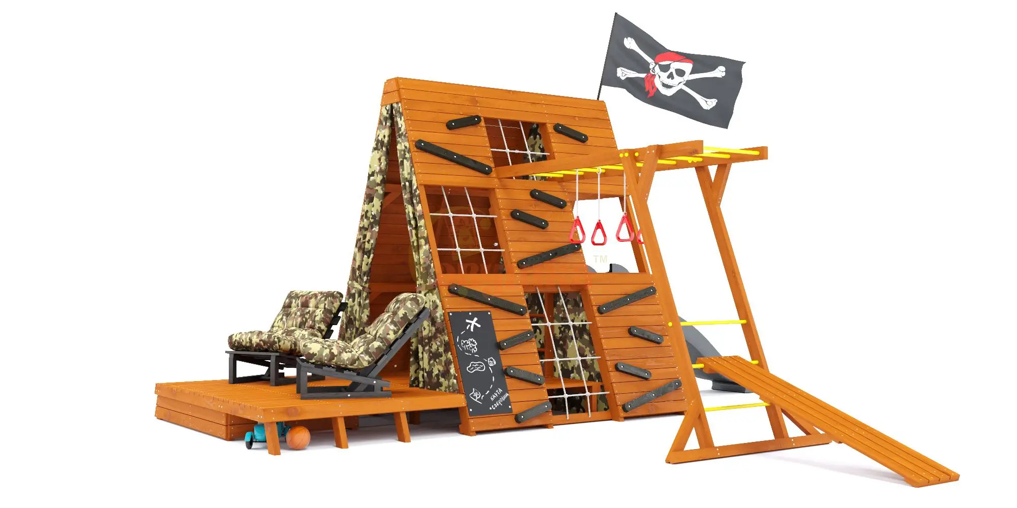 Спортивный домик Савушка База-5 (Милитари) с креслами