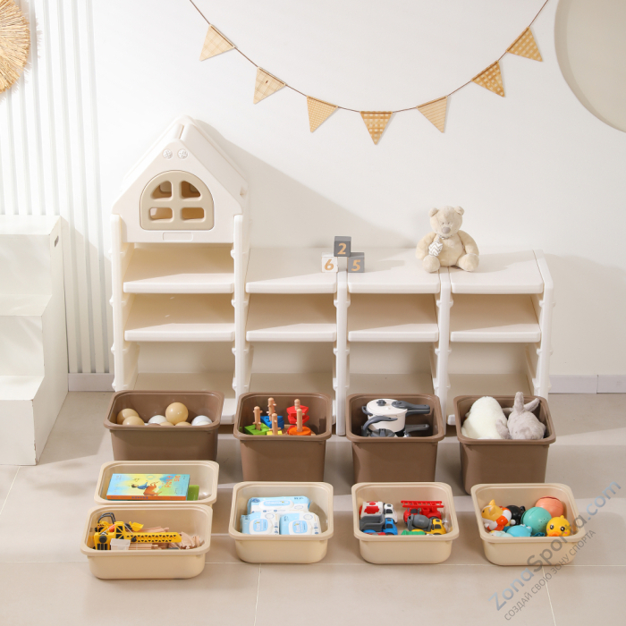 Стеллаж для игрушек Unix Kids Camel (9 ящиков) Стеллаж для игрушек Unix Kids Camel (9 ящиков)